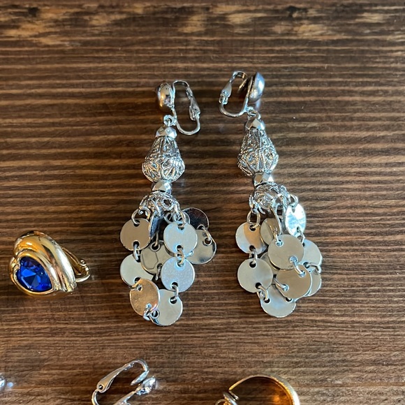 Vintage Clip On Earring Lot of 4 - Picture 4 of 5